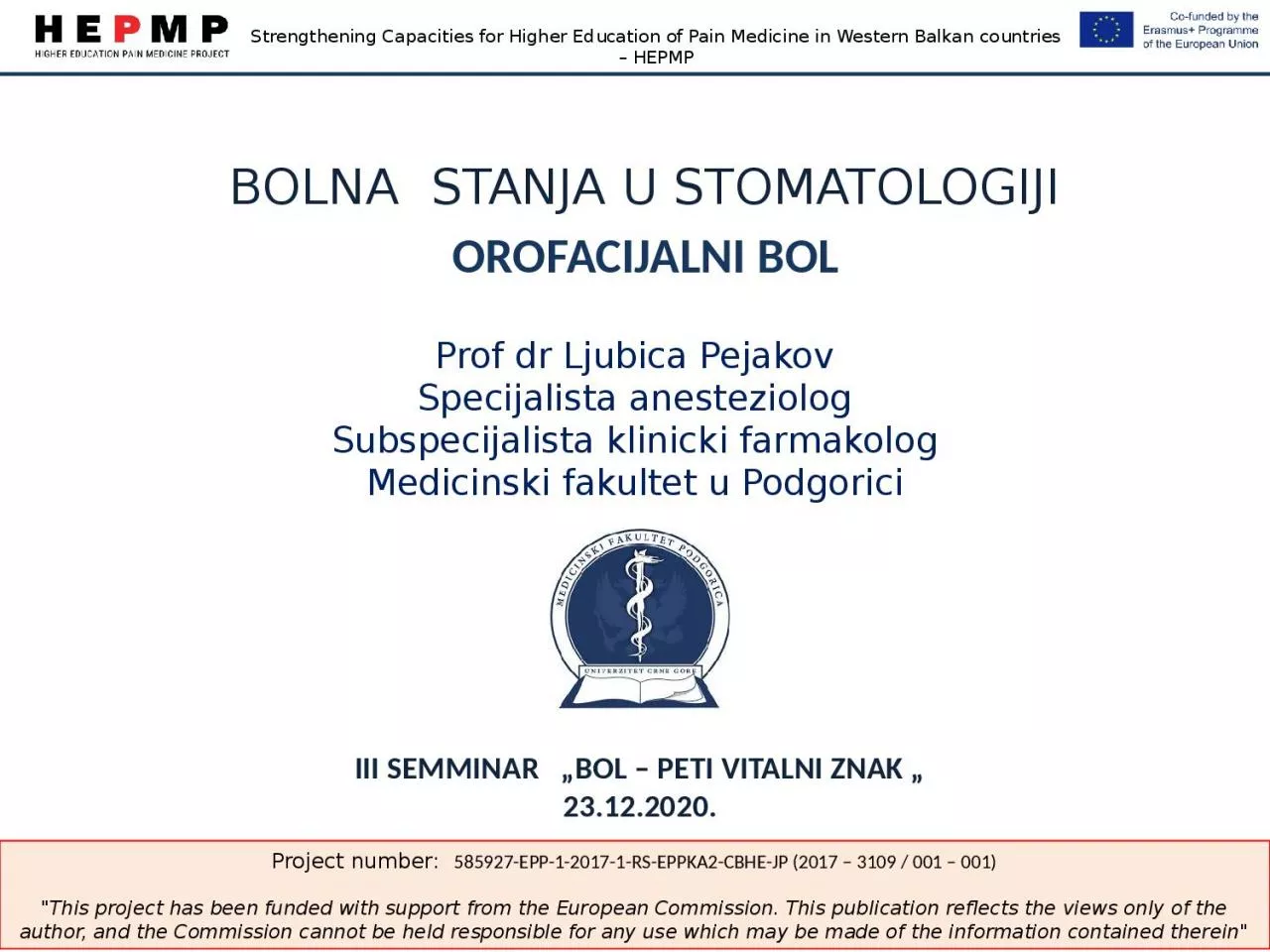 PPT-BOLNA STANJA U STOMATOLOGIJI