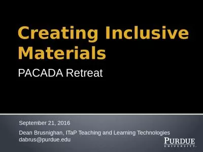 Creating Inclusive Materials