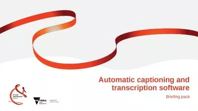 Automatic captioning and transcription software