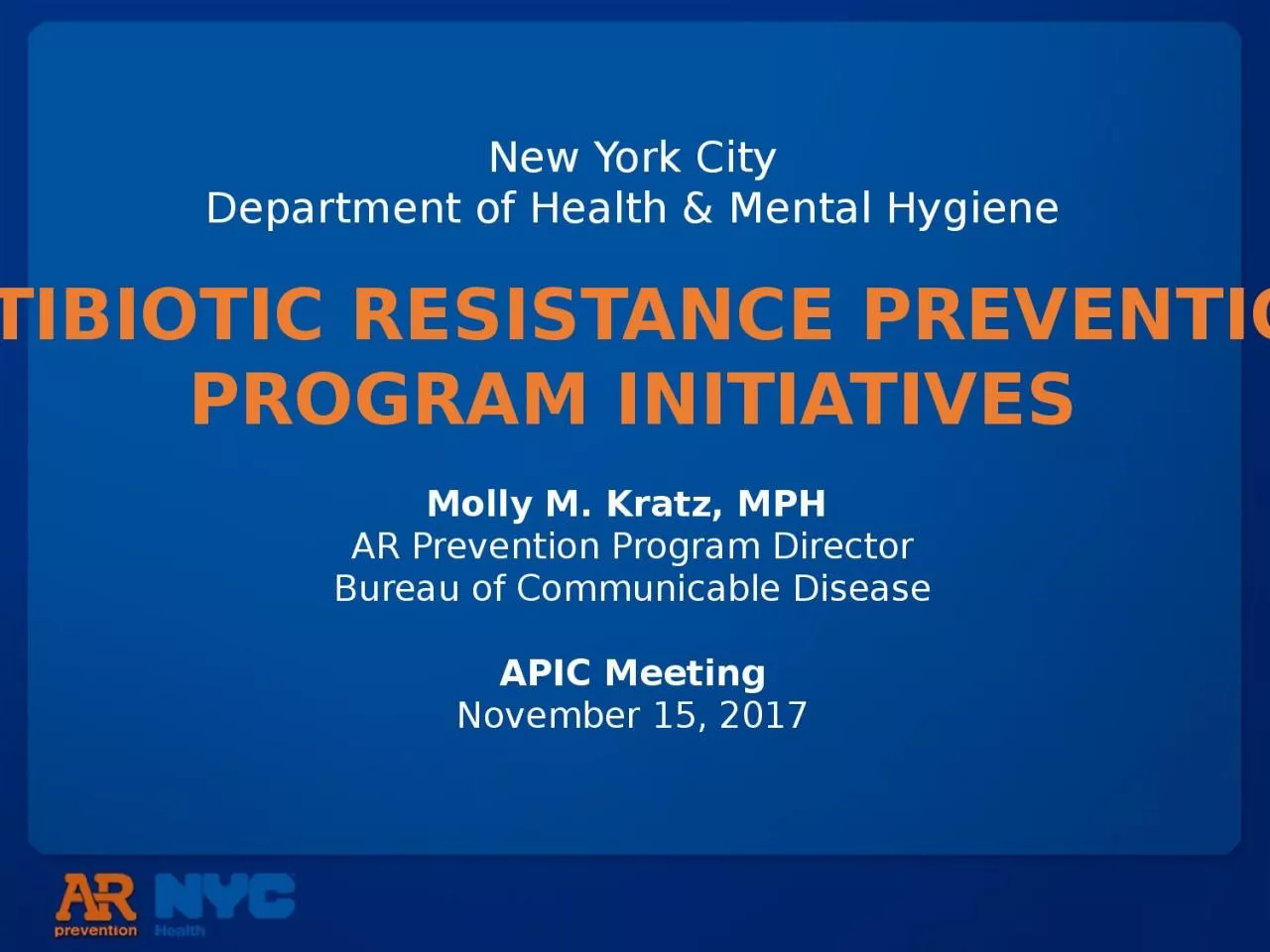 PPT-New York City Department of Health & Mental Hygiene