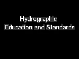 Hydrographic Education and Standards