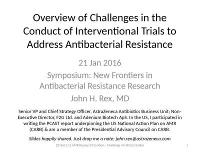 Overview of Challenges in the Conduct of Interventional Trials to Address Antibacterial