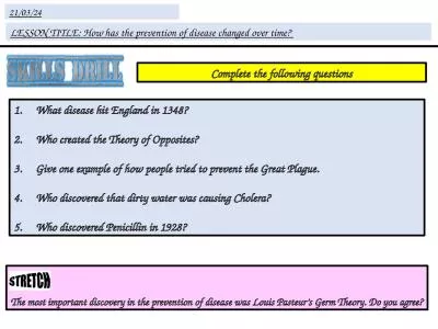 The most important discovery in the prevention of disease was Louis Pasteur’s Germ Theory. Do you