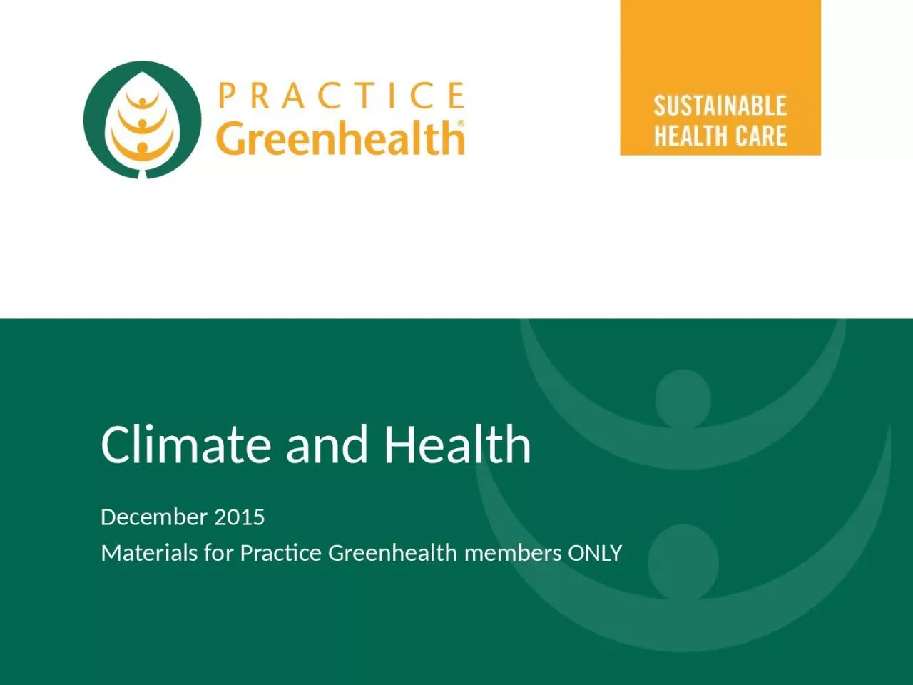 PPT-Climate and Health December 2015