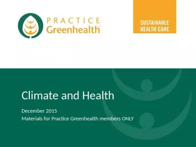 Climate and Health December 2015