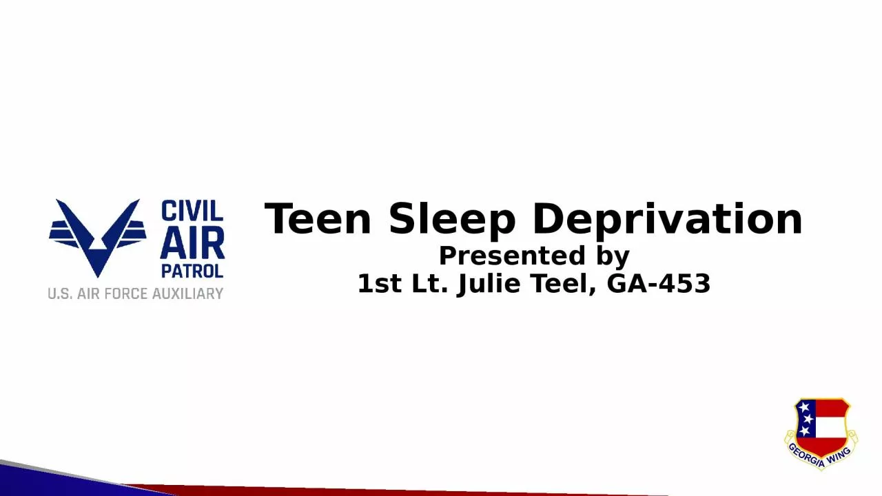 Teen Sleep Deprivation Presented by