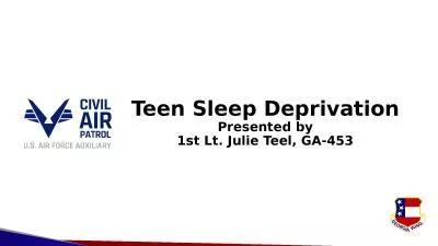 Teen Sleep Deprivation Presented by