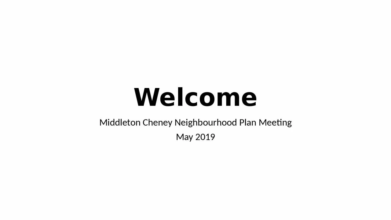 PPT-Welcome Middleton Cheney