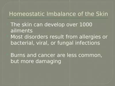 Homeostatic Imbalance of the Skin