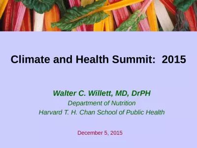 Climate and Health Summit:  2015