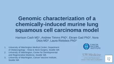 Genomic characterization of a chemically-induced murine lung squamous cell carcinoma model