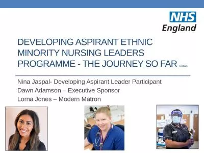 Developing Aspirant Ethnic Minority Nursing Leaders Programme - The Journey