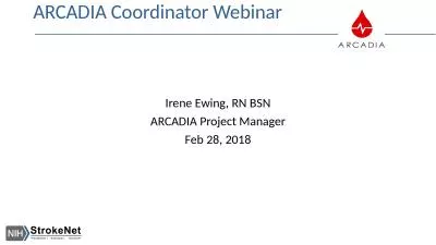 ARCADIA Coordinator Webinar