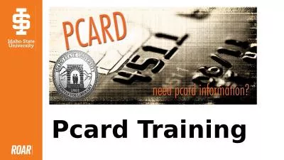 Pcard Training Pcard Reconciliation and Approval Process Flow