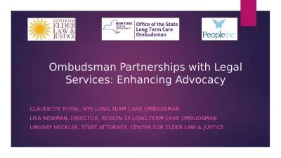 Ombudsman Partnerships with Legal Services: Enhancing Advocacy