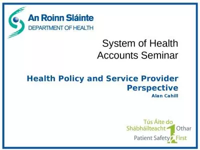 System of Health Accounts Seminar