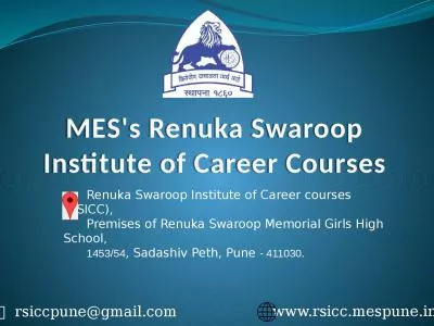 MES's Renuka Swaroop Institute of Career Courses