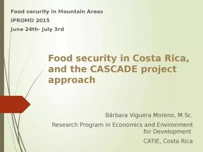 Food   security  in Costa Rica, and
