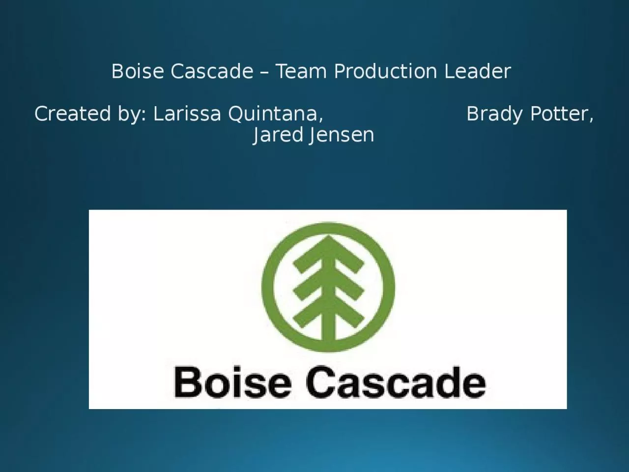 Boise Cascade – Team Production Leader