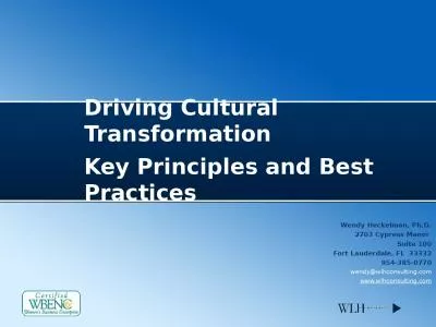 Driving Cultural Transformation