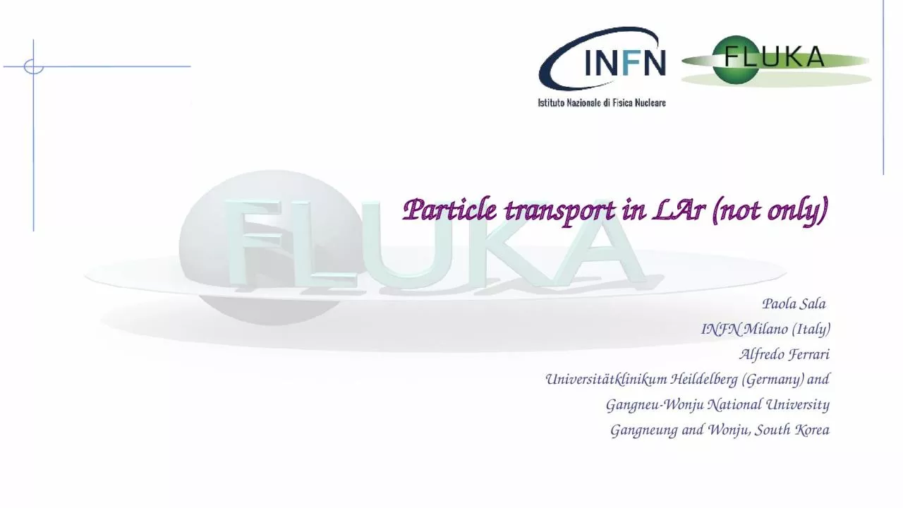 PPT-Particle transport in LAr