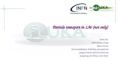 Particle transport in  LAr