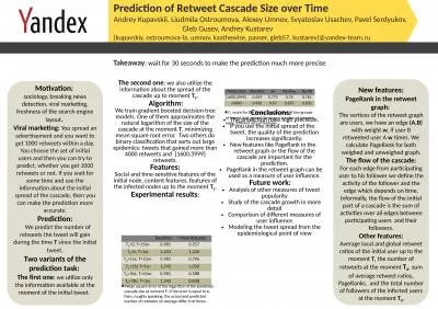 Prediction  of  Retweet  Cascade Size over