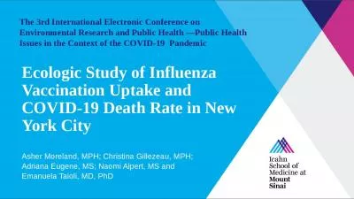 Ecologic Study of Influenza Vaccination Uptake and COVID-19 Death Rate in New York City