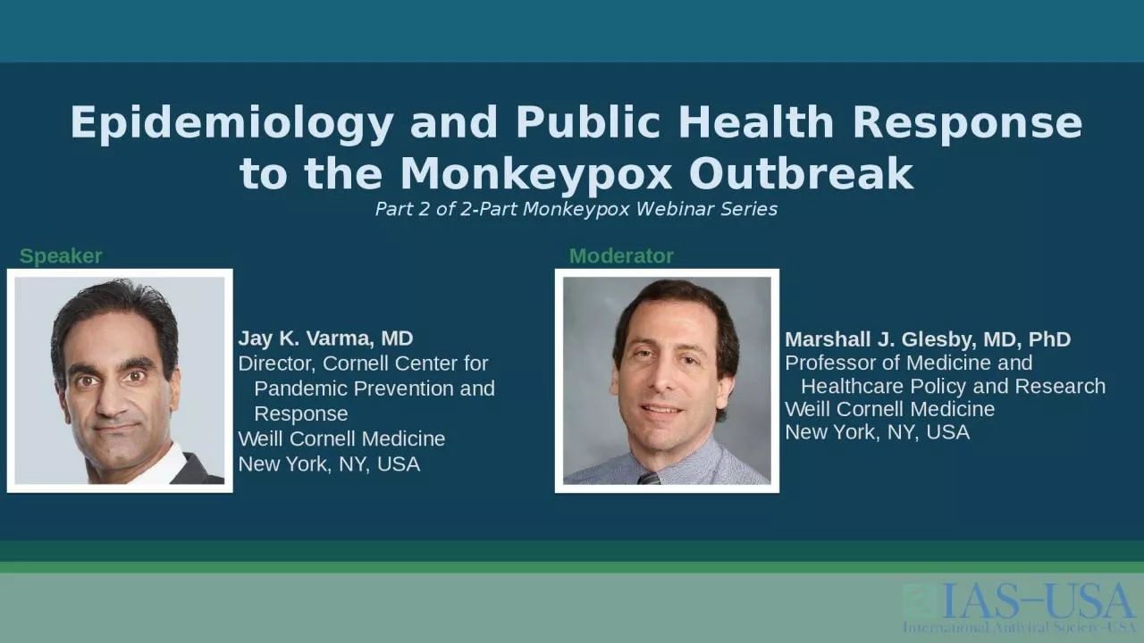 PPT-Epidemiology and Public Health Response to