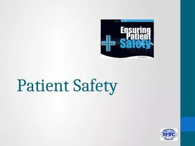 Patient Safety  Learning objectives