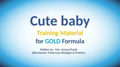 Cute baby Training Material