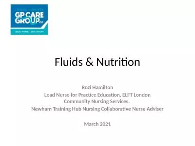 Fluids & Nutrition Rozi Hamilton