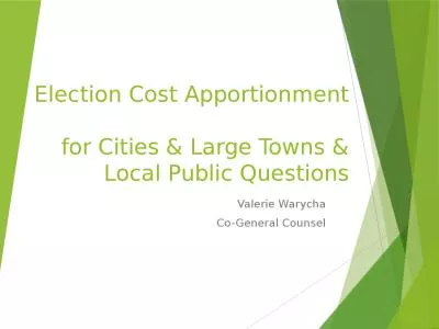 Election Cost Apportionment