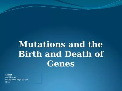 Mutations and the Birth and Death of Genes