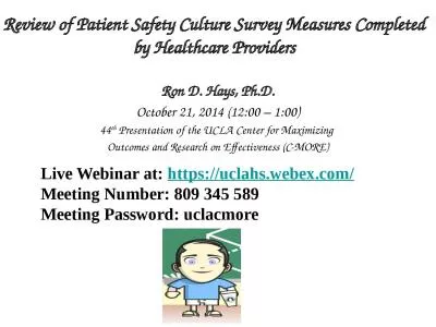 Review of Patient Safety Culture Survey Measures Completed by Healthcare Providers