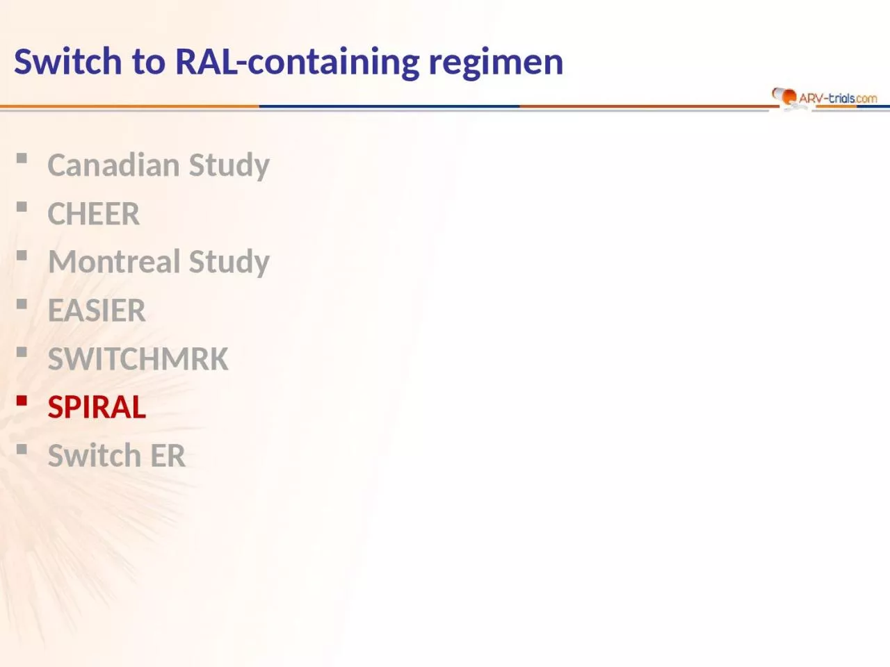 Switch to RAL-containing regimen