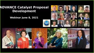 ADVANCE Catalyst Proposal Development