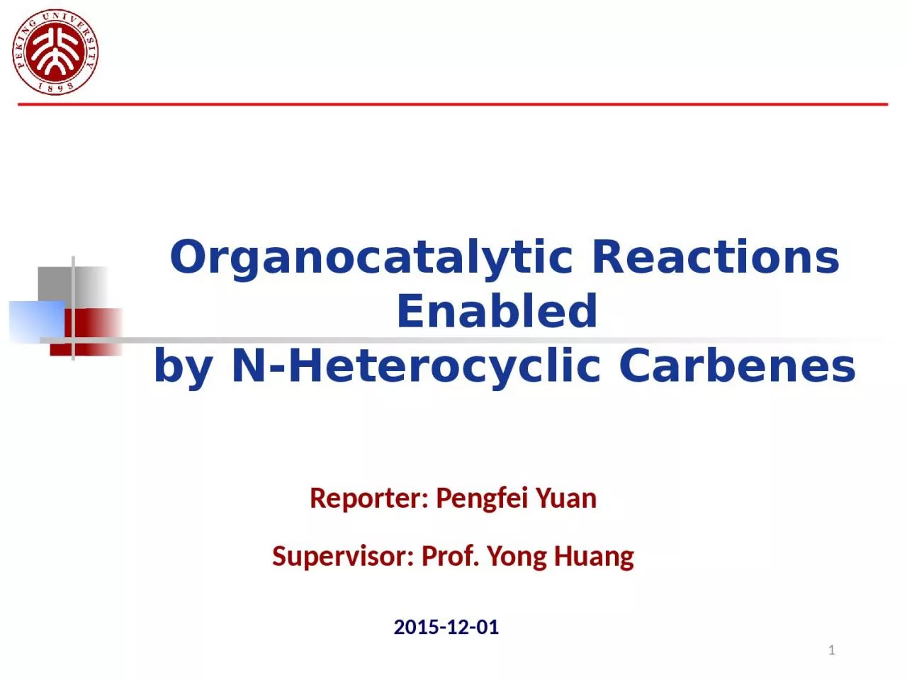 PPT-1 Organocatalytic Reactions Enabled