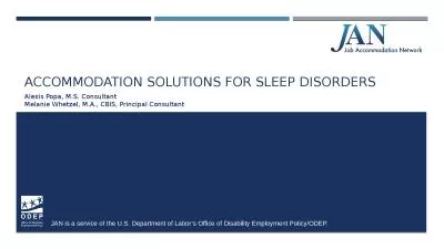 Accommodation Solutions for Sleep Disorders