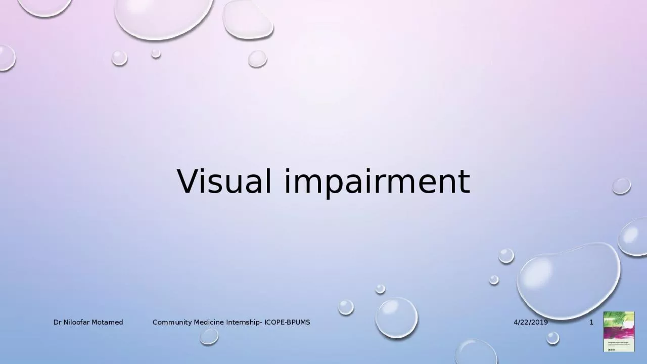 Visual   impairment 4/22/2019