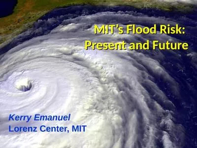 MIT’s Flood Risk:  Present and Future