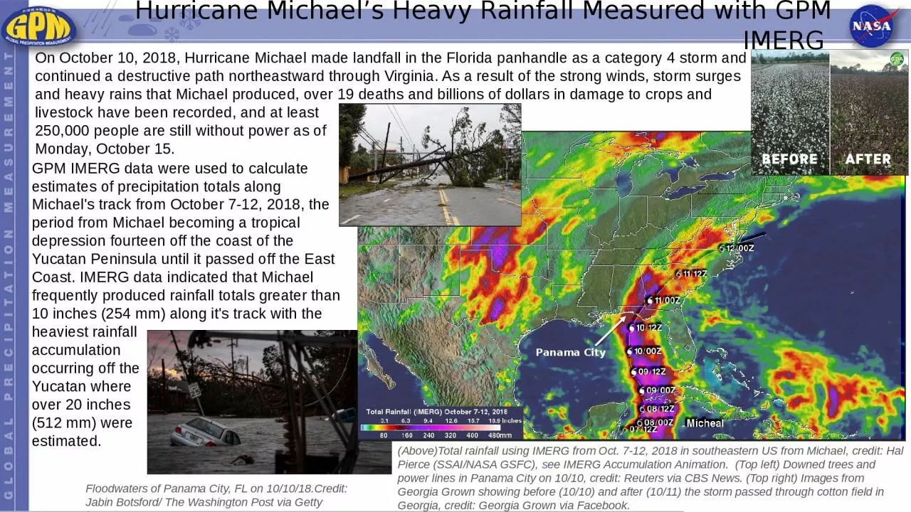 PPT-Hurricane Michael’s Heavy Rainfall Measured with GPM IMERG