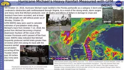 Hurricane Michael’s Heavy Rainfall Measured with GPM IMERG