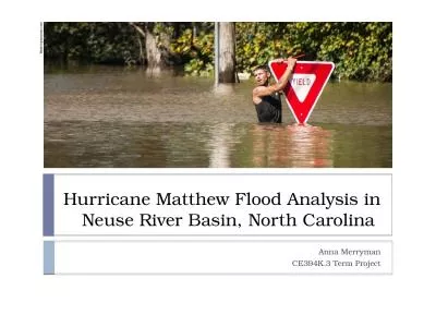 Hurricane Matthew Flood Analysis in Neuse River Basin, North Carolina