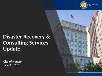 Disaster Recovery & Consulting Services Update