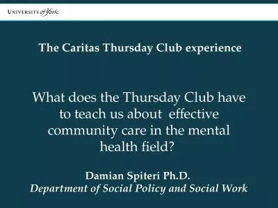The Caritas Thursday  C lub