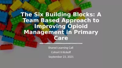 The Six Building Blocks: A Team Based Approach to Improving Opioid Management in Primary Care