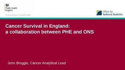 Cancer Survival in England: