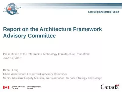 Report on the Architecture Framework Advisory Committee