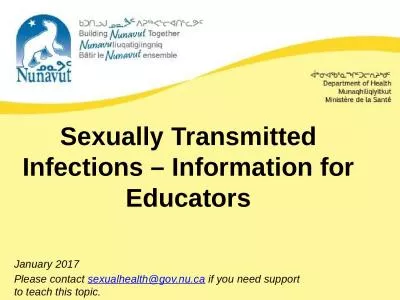 Sexually Transmitted Infections – Information for Educators